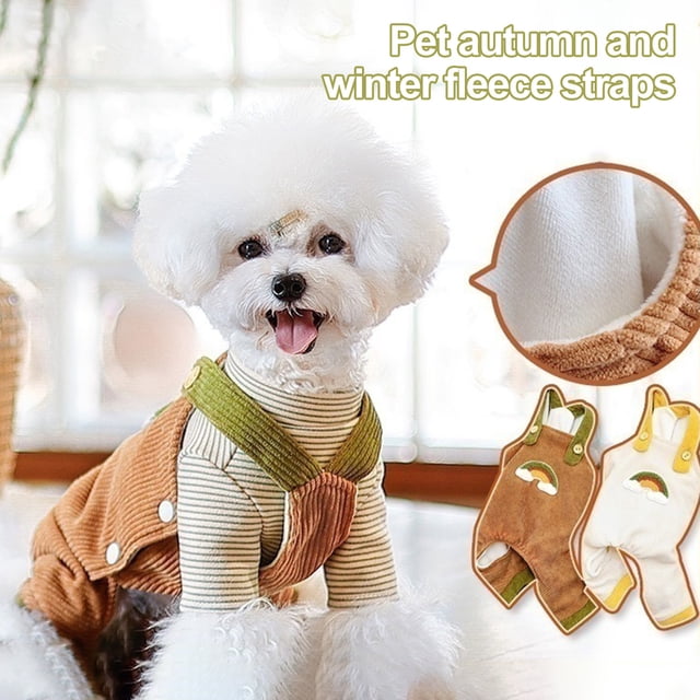 CBFFDC Cold Weather Pet Clothing Cozy Padded Backpack Winter Pet Clothes Thickened Warm Button Fixing Comfortable to Wear Puppy Small Dog Teddy Clothing