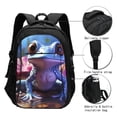 thumbnail image 3 of Fotbe Colorful Frog Among Flowers Mochila con Estampado y Puerto USB para Hombre y Mujer, Mochila Antirrobo, Mochila de Viaje, Mochila Escolar, Mochila Universitaria, 3 of 7