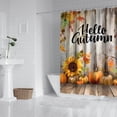 thumbnail image 2 of Hello Autumn Pumpkin Sunflower Shower Curtain,Reusable Bath Curtain with Hooks Retro Polyester Fabric Bathroom Curtains for Thanksgiving Day Fall Party Home Decor, 2 of 5