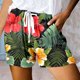 thumbnail image 1 of MKLEKYY Pijama Corto Para Mujer, Pantalones Cortos Deportivos De Cintura Alta Con Cordones Y Bolsillos Estampados Informales Para Mujer, 1 of 3