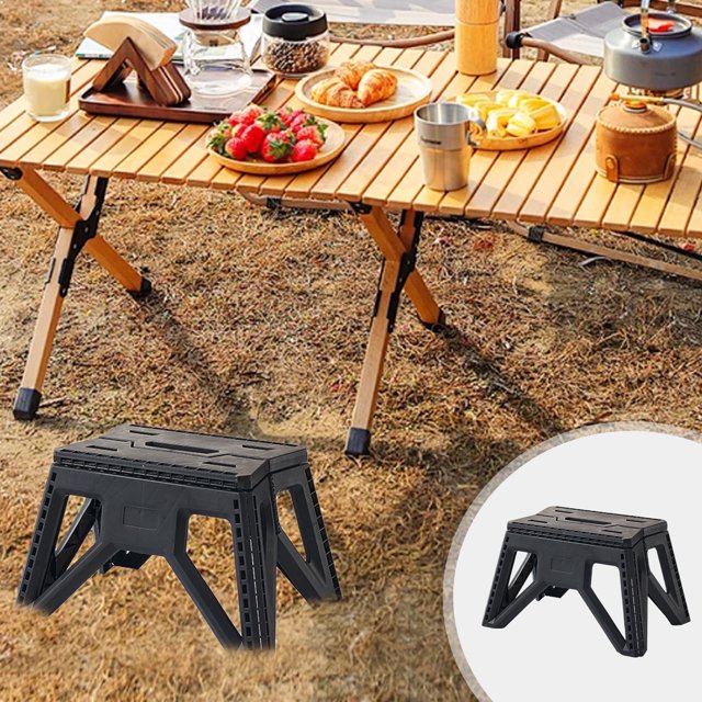 Taburete de camping, portátil, plegable, compacto, ligero, para acampar, pescar, hacer senderismo, jardinería, caminar al aire libre, hacer mochilerismo, viajar y ir a la playa.