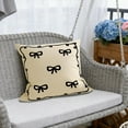 thumbnail image 6 of PONPRNGY 1Pc Bow Throw Pillow Covers, 17 x 17 Inch Soft Plush Jacquard Cushion Case Decoration for Girl Gift Bedroom Holiday Home Sofa Couch, 6 of 6