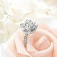 thumbnail image 5 of Rose Flower Cremation Jewelry Urn Ring for Ashes Funeral Keepsake Urn Ring Finger Rose Flower Cremation Urn Ring Memorial Ring with Fill Kit NO.6-NO.10, 5 of 7