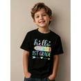 thumbnail image 1 of Kids Cotton T-Shirt, First Day Of School Top Black Short Sleeve Tee For Grade 1, Print Summer Outdoor Sports Shirts, Back To School First Grade Graphic Tee, 1 of 5
