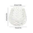 thumbnail image 3 of YOHAVEN Pinecone Glass Candle Cup, High Temperature Resistant Thickened Glass, 2.95x2.56x1.77 Inch, Romantic Candlelight Dinner Prop, Tea Light Holder, Clear, Versatile Decor, Easy Clean, 3 of 6