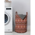 thumbnail image 3 of Ethnic Laundry Bag, Abstract Bohemian Pattern of Continuous Petals and Geometric Elements, Hamper Basket with Handles Drawstring Closure for Laundromats, 13" x 19", Multicolor, by Ambesonne, 3 of 4