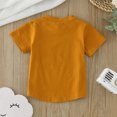 thumbnail image 5 of Gibobby Blusas Para Niñoses Camiseta sólida de manga corta para niños pequeños y niñas con bolsillo(Café, 6-12 Meses), 5 of 5