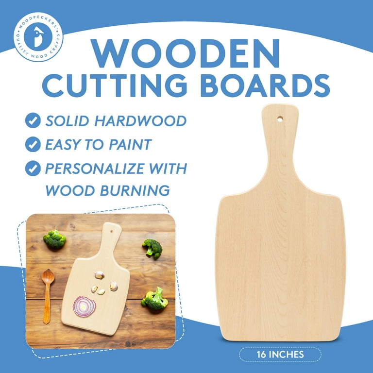 Wooden Cutting Boards with Handle 16 inch, Pack of 4 Large