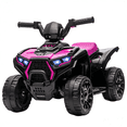 thumbnail image 3 of 6V Ride on ATV Toys for Kids 3-5, Mini Battery Powered Motorized Quad for Kids with Anti-Slip Wheels, Toddler Car for Girls Boys, Rose, 3 of 6