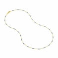 thumbnail image 2 of 14K Two-Tone Gold Men and Women's 18" 0.80mm Twisted Bar Cable Chain Necklace, 2 of 4