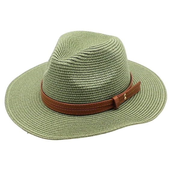 Bainana Sun Hat For Women Men Wide Brim Casual Lightweight Solid Color Straw Hat For Summer Outdoor