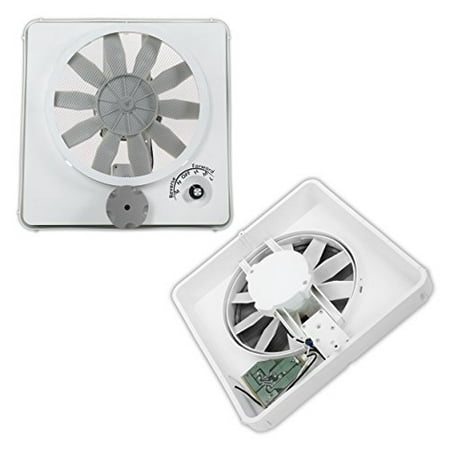 new hengs vortex ii white variable multi speed 12v 12 volt rv camper motorhome ceiling vent fan replacement upgrade kit model (Best Rv Antenna Upgrade)