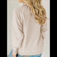 thumbnail image 4 of Sudadera Informal de Larga con Cuello Redondo para Mujer, Sudadera Holgada Albaricoque M, 4 of 8