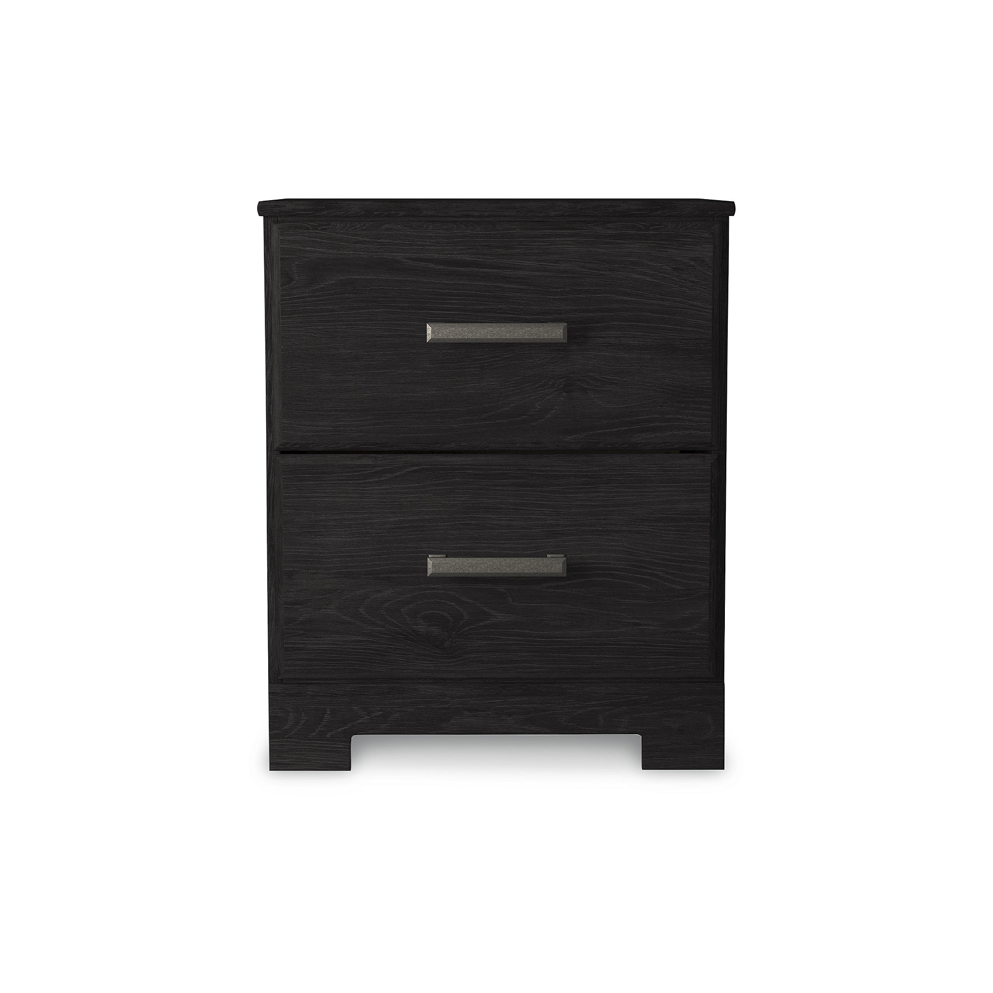 Signature Design by Ashley Casual Belachime 2 Drawer Nightstand, Black, Modern Bedroom Furniture