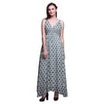thumbnail image 1 of Bimba Robe de Plage Bohème à Bretelles Sans Manches Longue Maxi Imprimée pour Femmes Shibori - Grand, 1 of 6