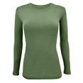 thumbnail image 2 of ACTIVE UNIFORMS Under Scrub Tee Crew Neck Long Sleeve T-Shirt Underscrubs Tee Pack of 5 (Dill Green, X-Small), 2 of 6