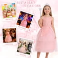 thumbnail image 4 of Marendyee Dress for Girls Pink Tulle and Sequin Dress for Kids Halloween Cosplay Costumes, 4 of 15