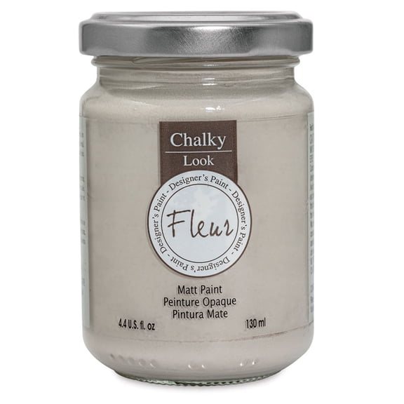 Fleur Chalky Look Paint - Greige, 4.4 oz jar