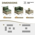 thumbnail image 2 of POTEBAN 9 Pieces Outdoor Patio Furniture Set, Grey Rattan Wicker Conversation Sectional Sofa Set with Cushions for Backyard. Green, 2 of 9
