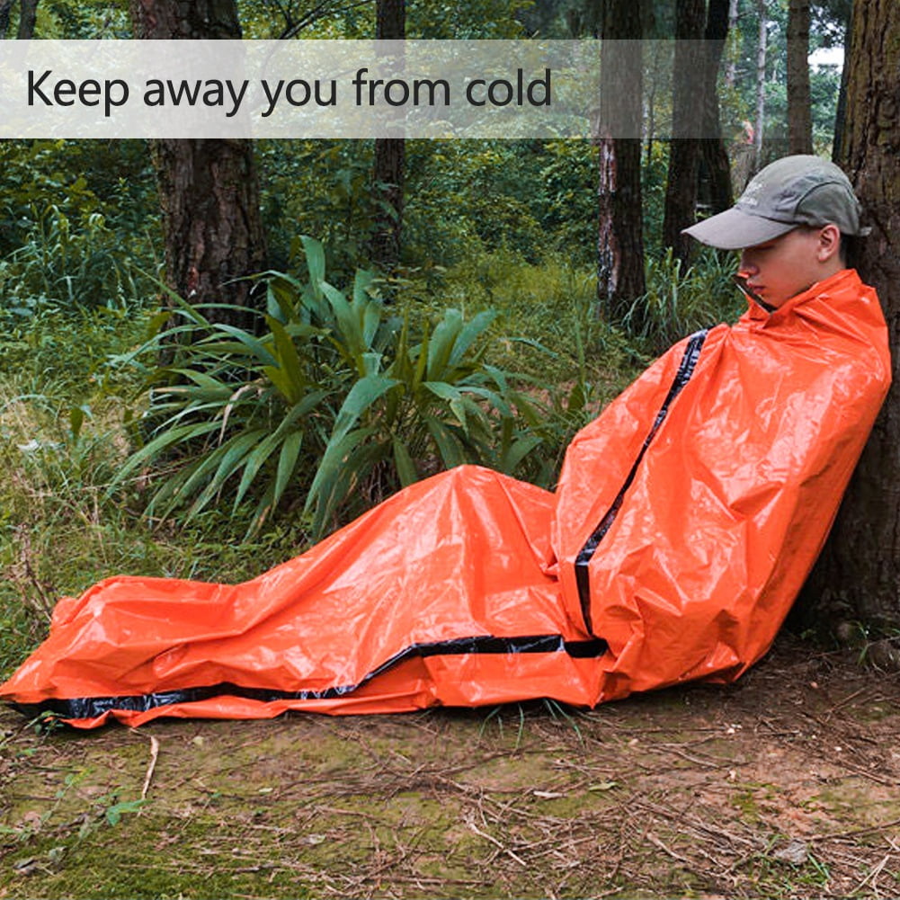 Emergency Sleeping Bag Thermal Waterproof Reusable Survival Camping Travel Bag