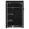 thumbnail image 2 of 64" Portable Closet Storage Organizer Wardrobe Clothes Rack with Shelves Black Dustproof Cover And Water-Proof Tier, 2 of 2