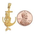 thumbnail image 2 of 14K Yellow Gold Anchor with Mermaid Pendant, 2 of 4