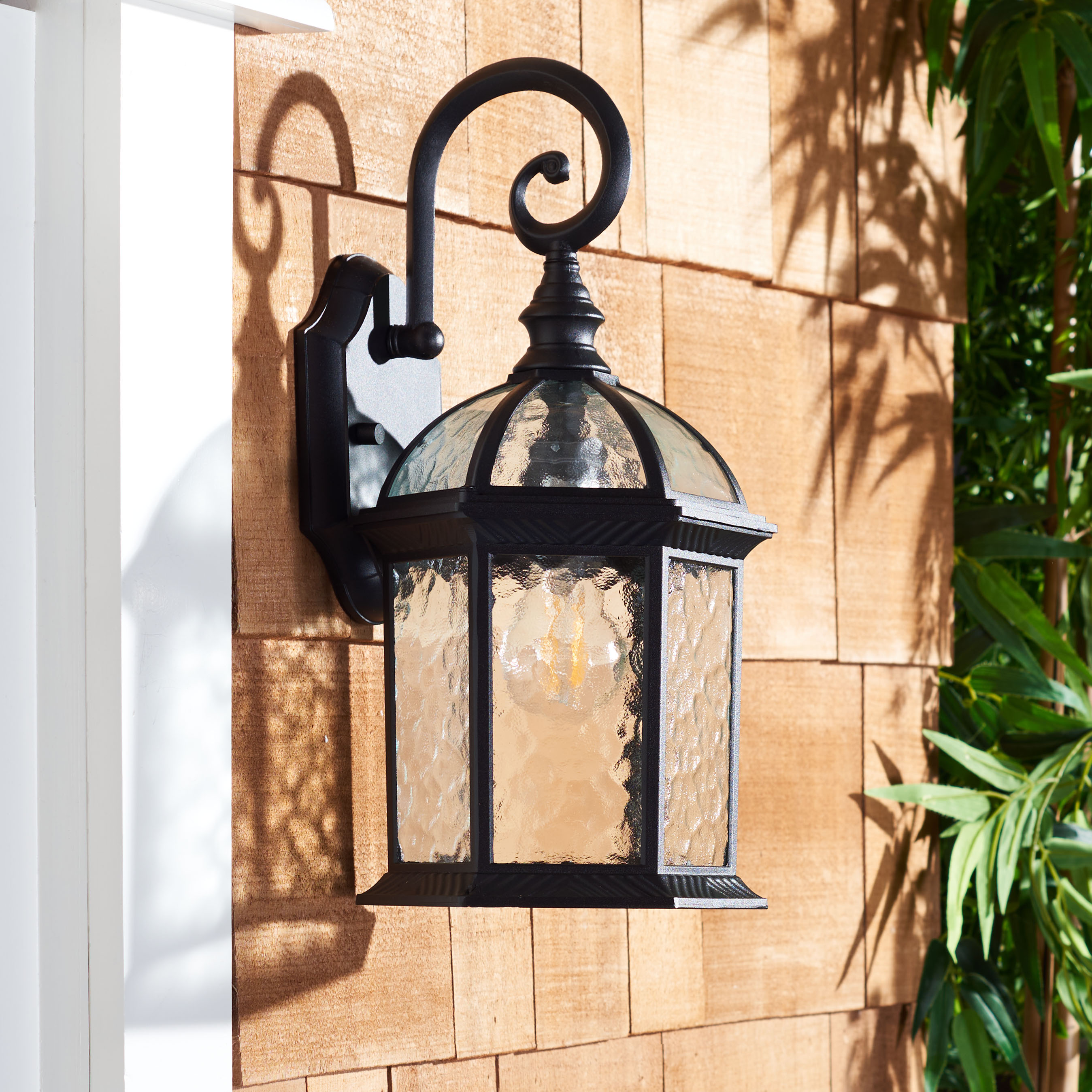 SAFAVIEH Falyn 2-Light A19 Black Steel Wall Sconce with Black Shade, Set of 2