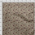 thumbnail image 4 of oneOone Georgette Viscose Brown Fabric Florals Craft Projects Decor Fabric Printed By The Yard 42 Inch Wide, 4 of 5