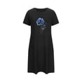 thumbnail image 5 of HomeGardon Women's Sleepwear Nightgowns for Women,Fashion Print Medium Length Dress Oversized Short Nightgown Fashion Chest Print Short Sleeve Nightdress,S-XXL, 5 of 5