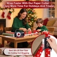 thumbnail image 3 of 2-in-1 Wrapping Paper Cutter & Tape Dispenser - Sliding Gift Wrap Roll Cutter Tool with 4 Tapes & Replacement Blades - Safe & Precise Cutting for Chr, 3 of 7