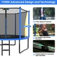thumbnail image 4 of YORIN Trampoline, 8FT Trampoline for 2-3 Kids Adults with Enclosure Net, 800LBS Outdoor Trampoline with Basketball Hoop, Ladder, Galvanized Anti-Rust Coating Heavy Duty Round Recreational Trampoline, 4 of 8