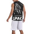 thumbnail image 5 of Easygdp I Need More Space Men's Mesh Basketball Jersey Quick Drying Sleeveless Shirts Fitted Muscle Tank Tops Sport Round Neck T-Shirt - Small, 5 of 9
