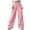 Pink-pants, variant on Ladies Drawstring Multi Flap Pocket Cargo Wide Leg Pants Loose High Waist Casual Streetwear Outdoor Trouser Army Green XS