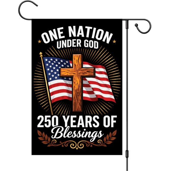 Blessings 250 Years America Garden Flag, 250th Anniversary USA Patriotic Flag, Double-Sided Waterproof 1776-2026 Commemorative Decor for 4th of July Memorial Day Veterans Day Yard Outdoor 12x18 Inch