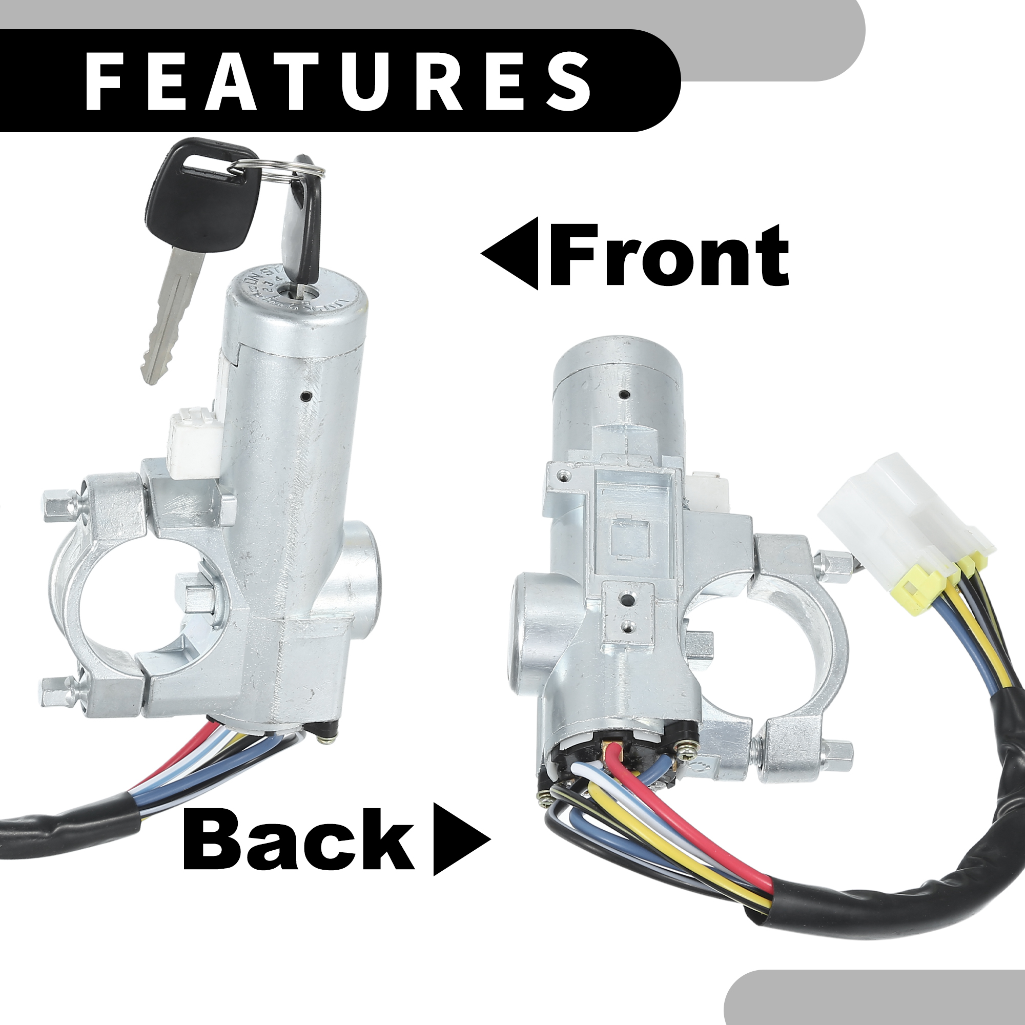 Unique Bargains Ignition Lock Cylinder W/ Keys Car Ignition Switch Lock No.D87004S100