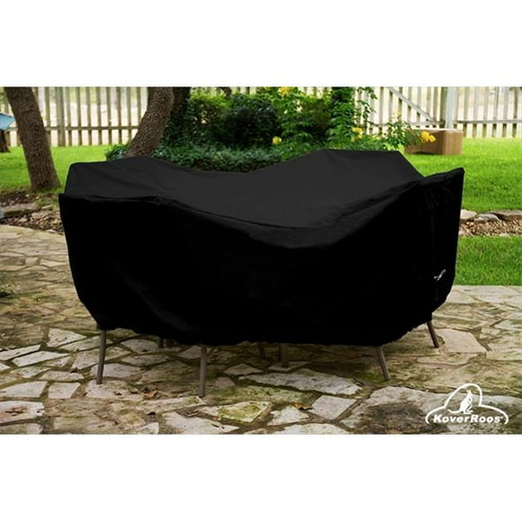 KoverRoos 74267 Weathermax Medium High Back Dining Set Cover&#44; Black - 92 L x 80 W x 37 H in.