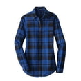 thumbnail image 3 of Port Authority LW668 Ladies Plaid Flannel Shirt, Engine Red, XXL, Womens Button Down Shirts, 3 of 4