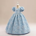 thumbnail image 6 of Diufon Puffy Princess Dress for 5-14 Years Girl Lace Mesh Layered Rompers Skirt Birthday Middle-Age Dresses (9-10 Years, Blue), 6 of 9