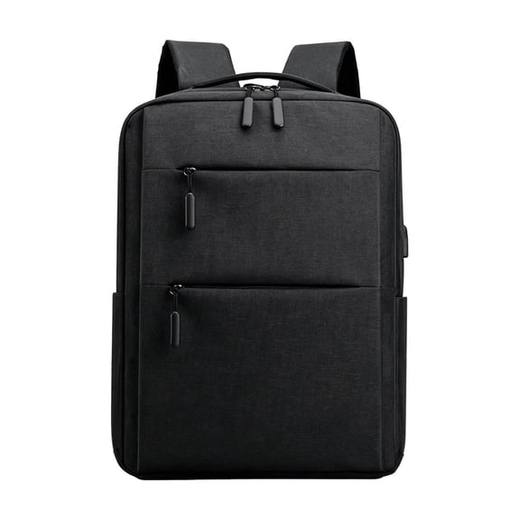 12×17 Inch Waterproof Laptop Backpack for Men, Multifunctional Business Travel School Bag with USB Charging Port (Black)