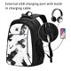 thumbnail image 2 of Balery Monochrome Flying Ravens Mochila con carga USB para hombre y mujer - Mochila impermeable y antirrobo para laptop con puerto USB para viajes, trabajo, 2 of 7