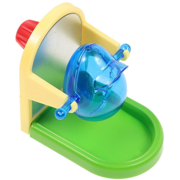 COOPHYA Bird Foraging Toys Treat Dispensing Feeder Hanging Parrot Foraging Box Parakeet Intelligence Growth Cage Toys for Parakeet Cockatiel Macaw Conure Round Arch Mirror
