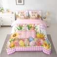 thumbnail image 2 of Erosebridal Easter Eggs Rabbit Flower Bedding Queen Size,Geometric Buffalo Bedding Sets Queen Size,Fesival Bedroom Decor,Reversible,Lightweight,7 Pieces, 2 of 5