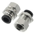 thumbnail image 1 of Conectores de aire Push to Connect de Unique Bargains 5/16" Adaptador recto de acoplamiento macho Plástico Metal 12.7mm / 1/4"BSPT 2 Pcs Tonos Negro y Plata, 1 of 7