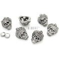 thumbnail image 5 of 10pcs Crowned Skull Ghost Rivet Stud Punk Buttons for Bracelet Bag Leathercraft Belt DIY 11 x 15 mm SK04 (Silver), 5 of 6