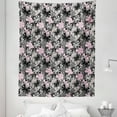 thumbnail image 1 of Butterfly Tapestry, Ornamental Romantic Summer Vegetation Vibrant Backdrop Monochrome Animals, Fabric Wall Hanging Decor for Bedroom Living Room Dorm, 5 Sizes, Taupe Pink Black, by Ambesonne, 1 of 1