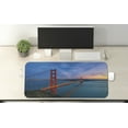 thumbnail image 2 of Travel Computer Mouse Pad, Real Life Picturesque of Golden Gate Bridge Cityscape California Landmark, Rectangle Non-Slip Rubber Mousepad X-Large, 35" x 15" Gaming Size, Multicolor, by Ambesonne, 2 of 2