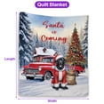 thumbnail image 5 of Santa is Coming Labrador Retriever Merry Christmas Xmas Noel Truck Tree Quilt Blanket Lab Dog Lover Gifts Cozy Comforter Throw Blanket - 02023, 5 of 5