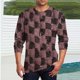 thumbnail image 1 of Blusas y camisas de manga larga con cuello redondo para hombre, camisetas casuales con estampado de moda, blusas de manga larga con cuello redondo, blusas para hombre, blusa de poliéster, 1 of 5