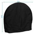 thumbnail image 3 of Sunnydaze Outdoor Weather-Resistant Durable Polyester with PVC Backing Firewood Log Hoop Cover - 24" - Black, 3 of 6