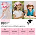 thumbnail image 5 of 2 Pack Kids Sun Hat UPF 50+ Toddler Bucket Hat Summer Sun Protection Cotton Beach Cap with Cute Cartoon Pattern for Boys Girls 1-6 Years, 5 of 7